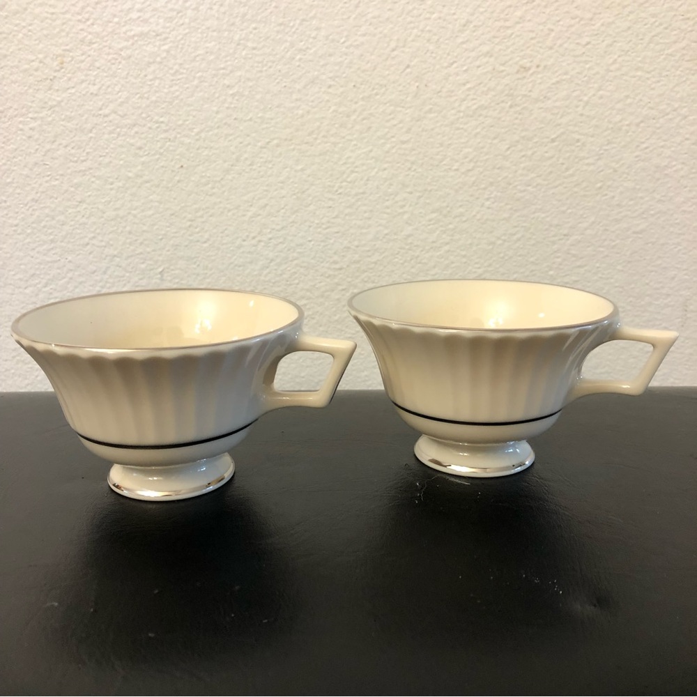 Vintage Lenox Colonnade Platinum teacups in Excellent condition - Picture 5 of 12